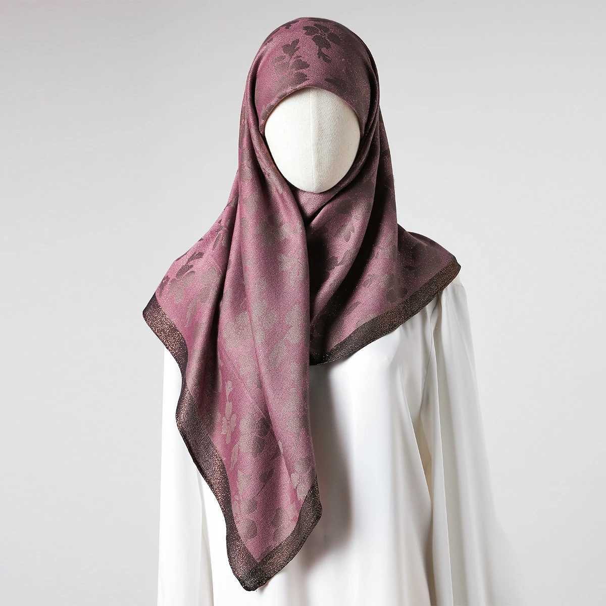 Neckerchief Shawl Packaging Printing Silk Scarf Square Text Muslim Headscarf Elegant Belt Bandana Design New Foard X250324