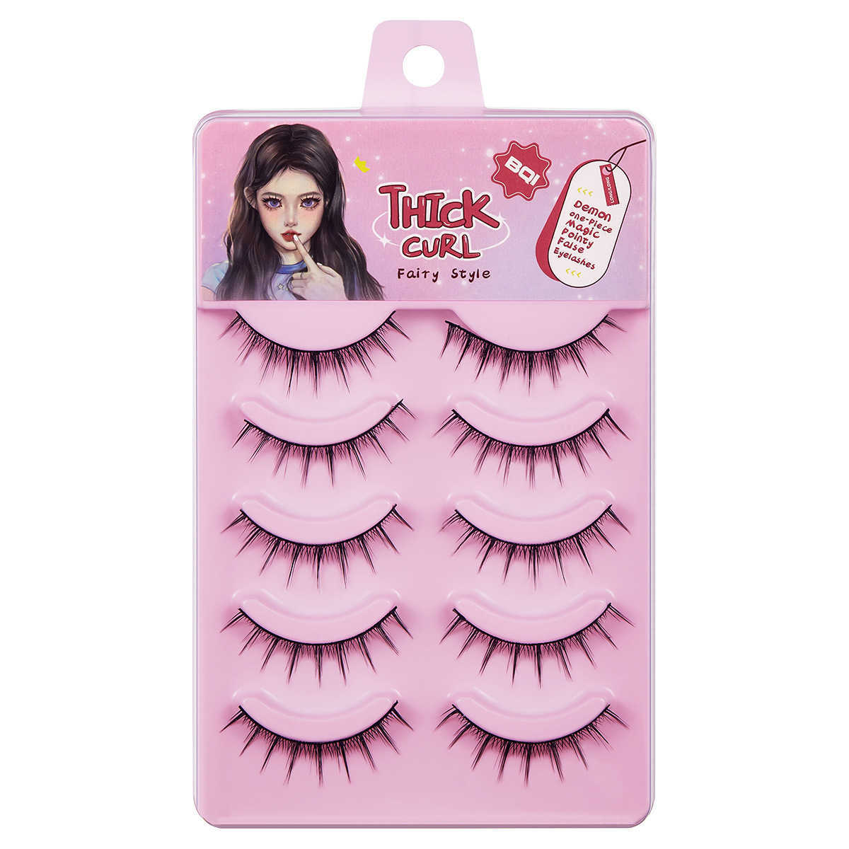BQI Fairy Style Sharpened False Eyelash One Piece False Eyelash BQI Fairy Hair Natural Thick False Eyelash W250324