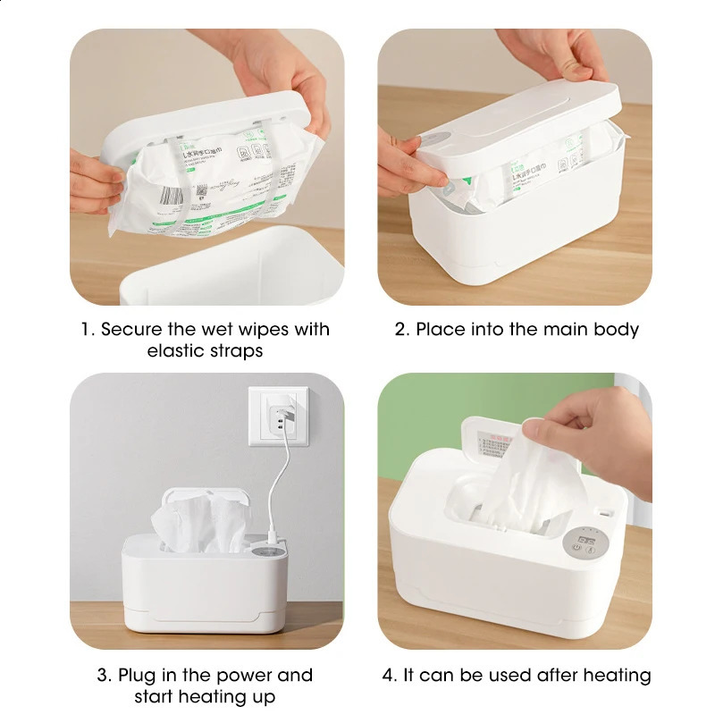 Baby Wet Wipe Warmer Tissue Heater Warming Machine Wipes Heating USB Cotton Towel Smart Polypropylene Baby 250320