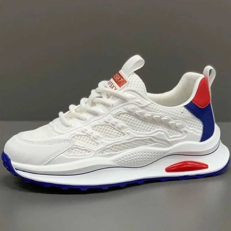 Mens breathable mesh shoes summer 2025 casual running shoes soft sole comfortable and lightweight Fi shoes thick sole sports shoesXJ250324