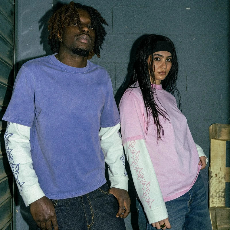 Y2k Trendy Long Sleeve T-shirt Retro Washed Layered Men Women Sweatshirts High Street Casual Streetwear Unisex Boxy T-shirt 250324