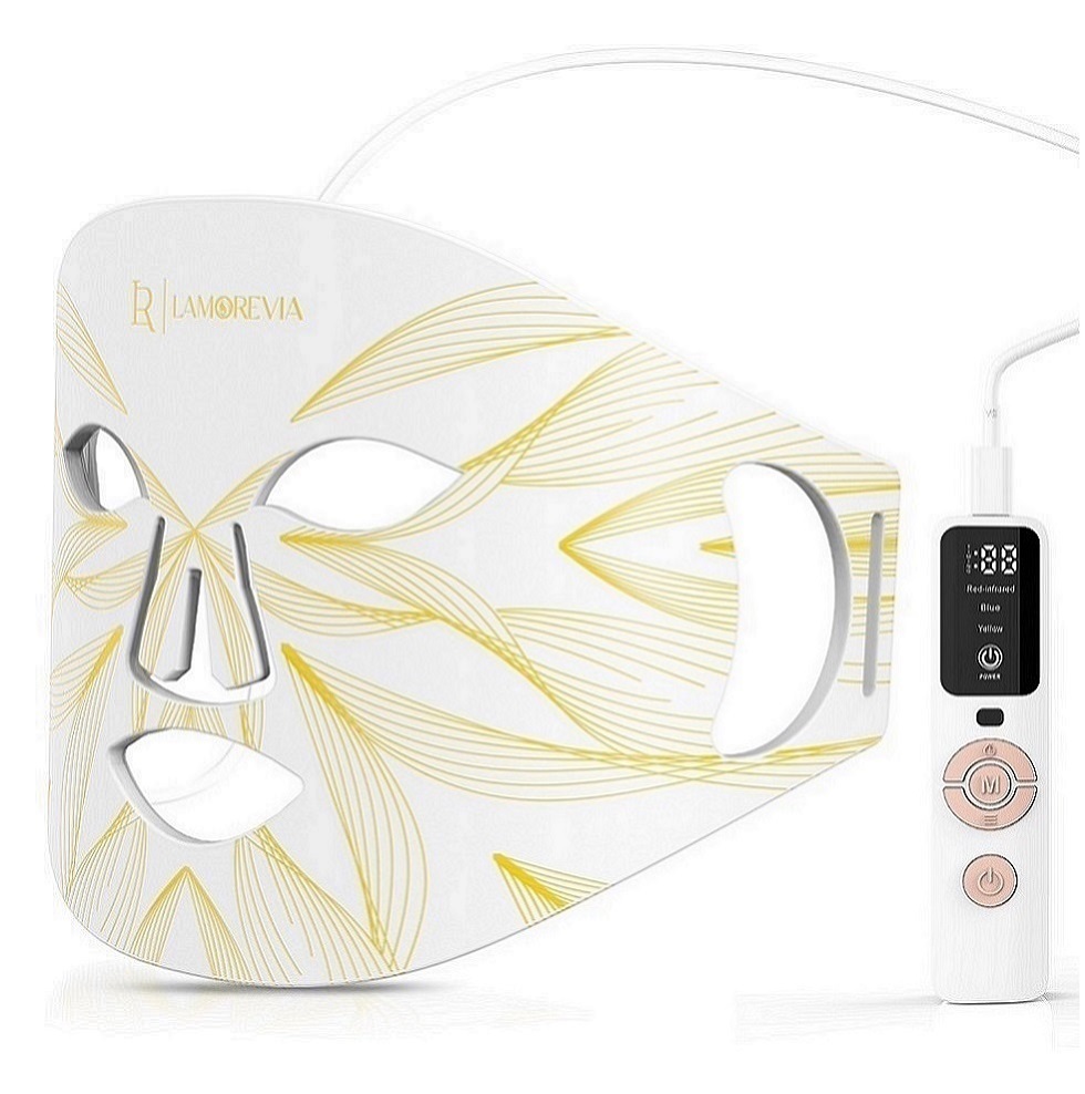 2025 Advanced Flexible Silicone LED Mask, Red Light Therapy for Anti-Aging, Infrared Soft Design with 4 Color LED Photon Therapy for Radiant Skin