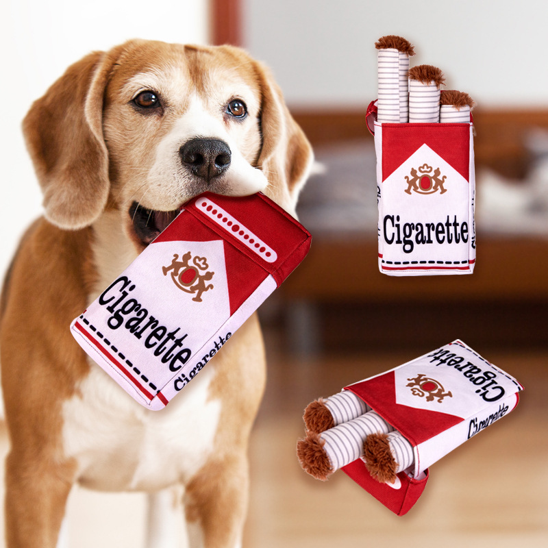 Free shipping new teeth grinding toys dogs chew resistant plush cigarettes toys pet supplies
