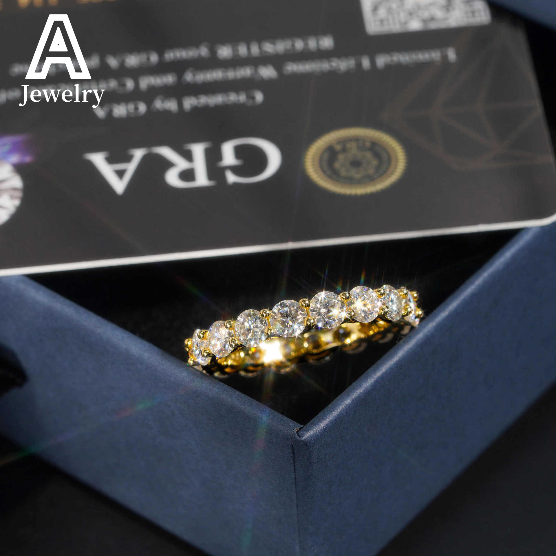 Boutique 925 silver set VVS Moissanite 3mm round ring suitable for hip hop men and women fashion casual ring accessories