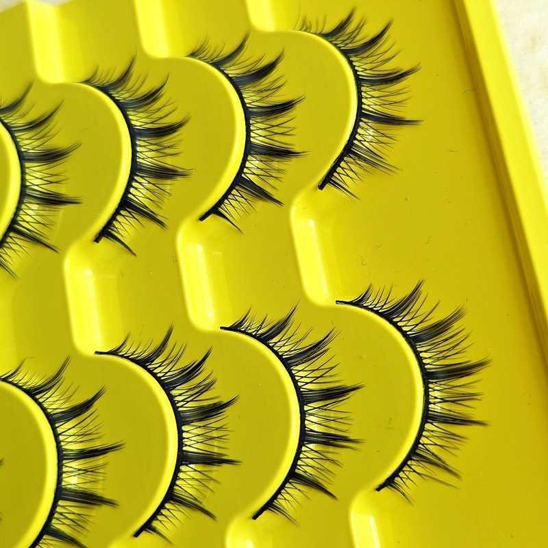 009 Short Ten pairs of Big Devil Thick False Eyelash Hard Stem Cross Barbie Big Eyes Sharp Tail Exaggerated Eyelash W250324