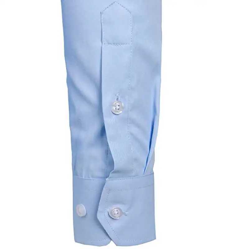 Mens high-quality dress shirt 2023 fashion new slim fit long sleeved mens black and white formal button up shirt chemical mens X250324