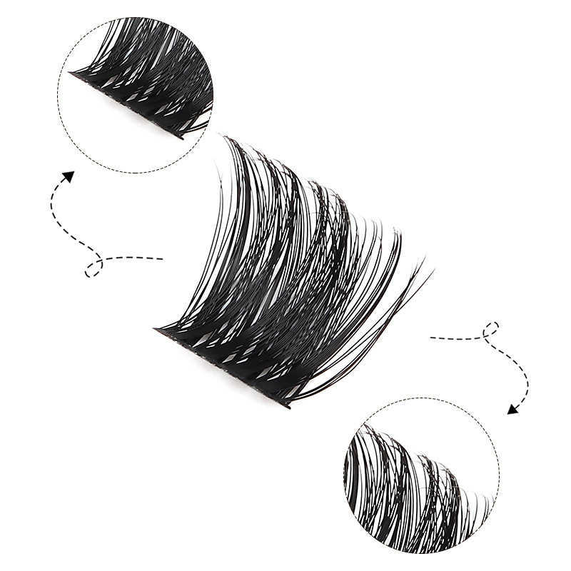 DINGSEN false eyelashes are straight stable thick curled and curled. DD segmented eyelashes W250324
