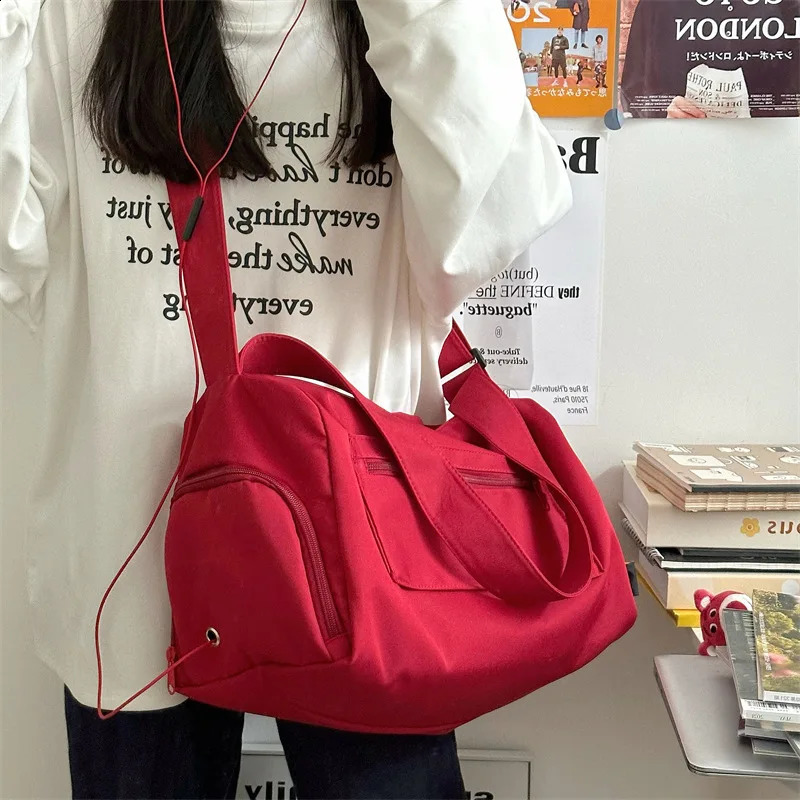 Large Crossbody Travel Tote Bags for Women 2024 Canvas Shoulder Messenger Bag Sports Yoga Satchels Fashion Woman Handbag 250327