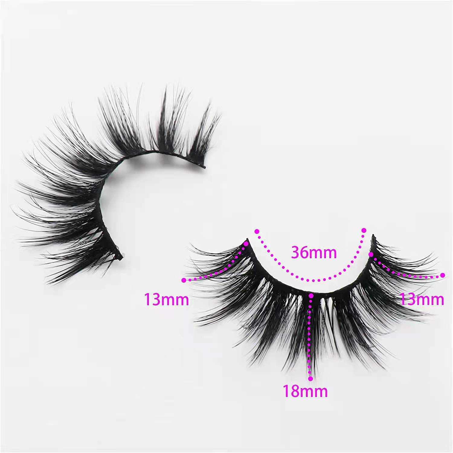 Ten pairs of fake eyelashes imitating mink thick three-dimensional multi-layer fourteen pairs of elongated eyelashes at the end of the eye W250324