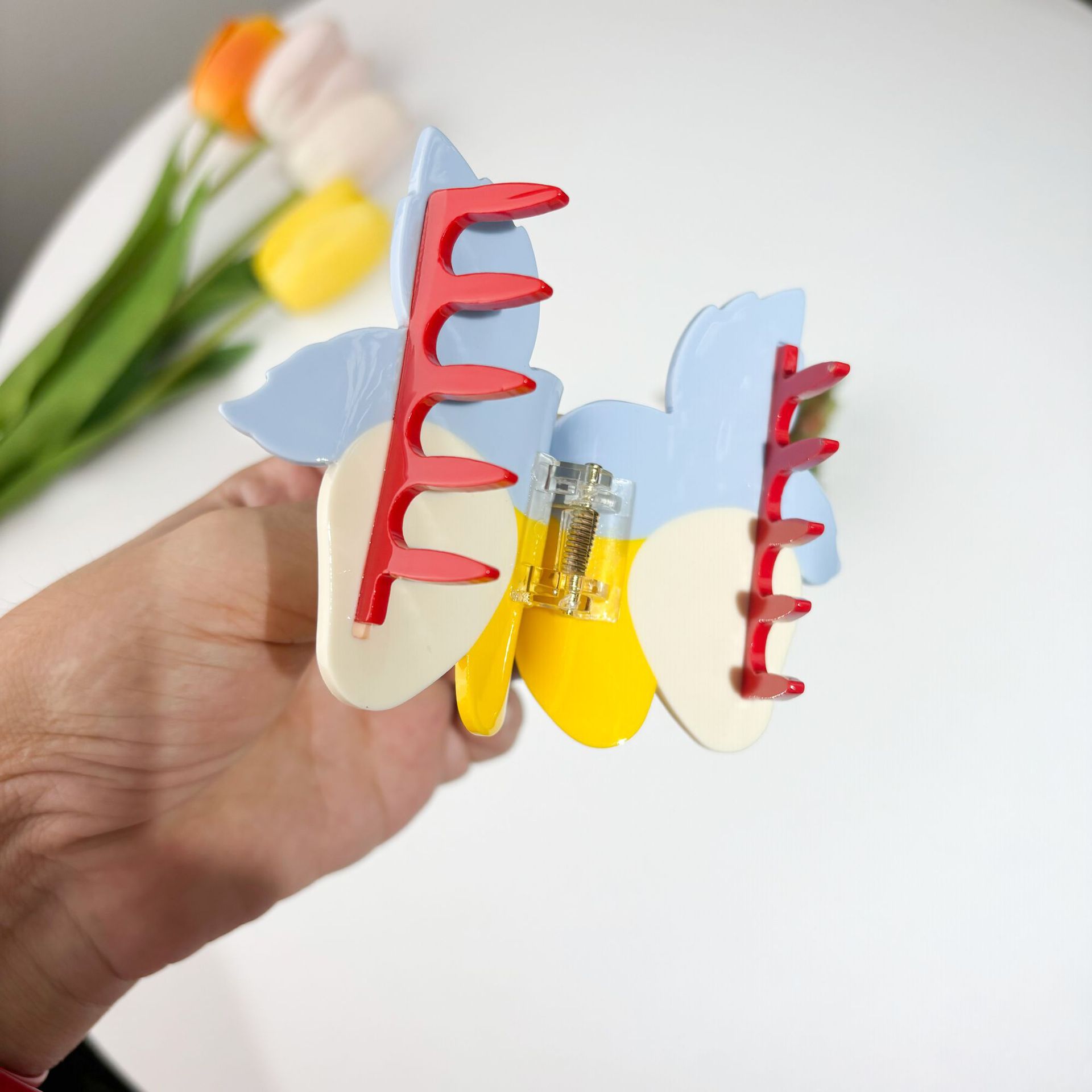 New simulation fruit strawberry acetate scratch clip quirky hair clips cute hair grip fun niche vegetable hair accessories hair clips