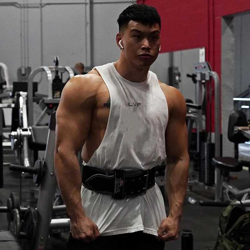 Mens brand summer gym cotton vest sleeveless mens fitness clothing casual fitness vest sportswear X250324