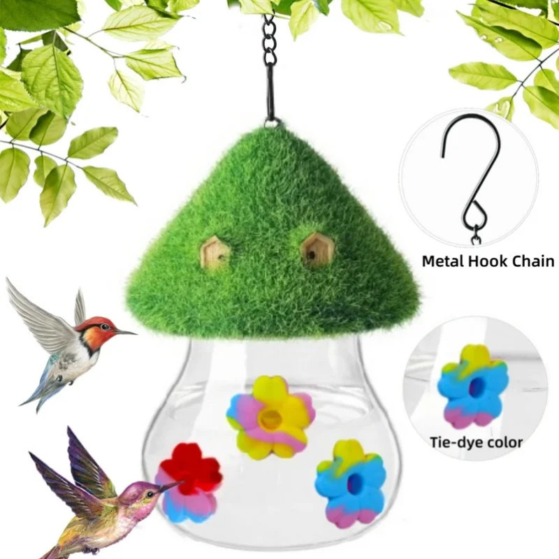 Outdoor garden hanging hummingbird water dispenser ant bee windproof buzzer backyard bird 250320
