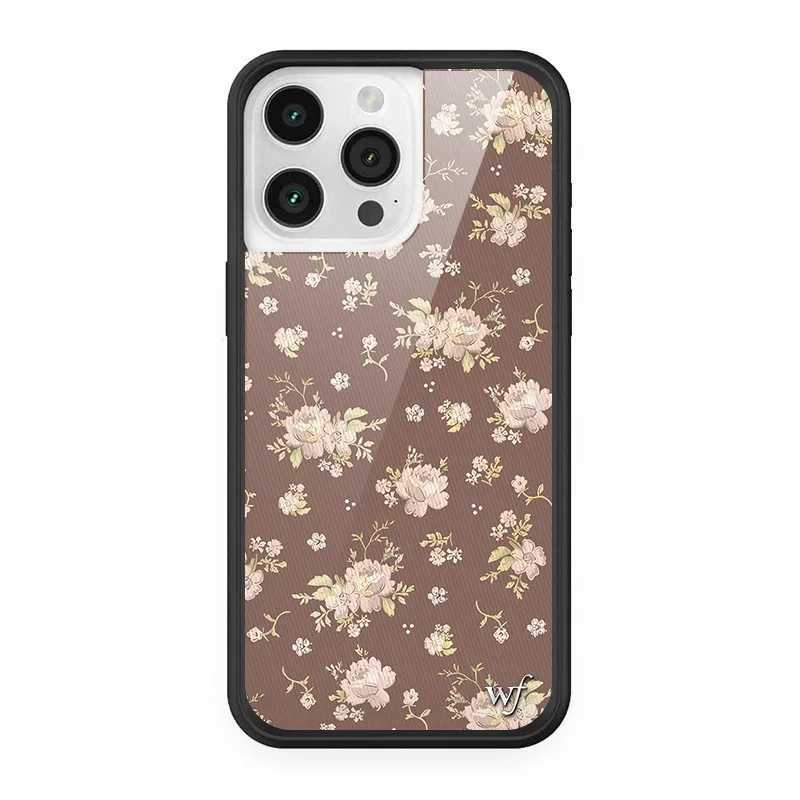 Wildflower 3D Rose Flowers Shockproof Phone Case For iPhone 13 14 15 Pro Max 12 16Pro WF Hot Korean Flowers Hard Anti-Fall Cover Z250324