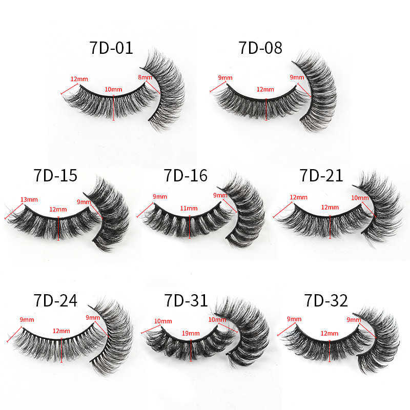 New 7D three-dimensional thick curling fake mink eyelashes messy simulation 10 pairs of eyelashes W250324