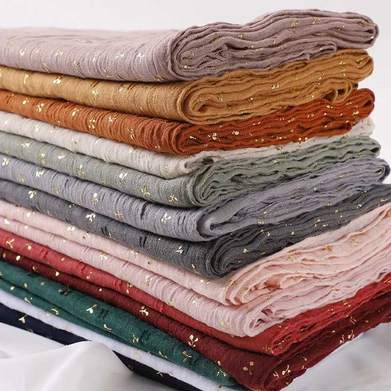 Cotton headscarf used for long bronze Muslim floral long headscarf Islamic scarf with headscarf X250324