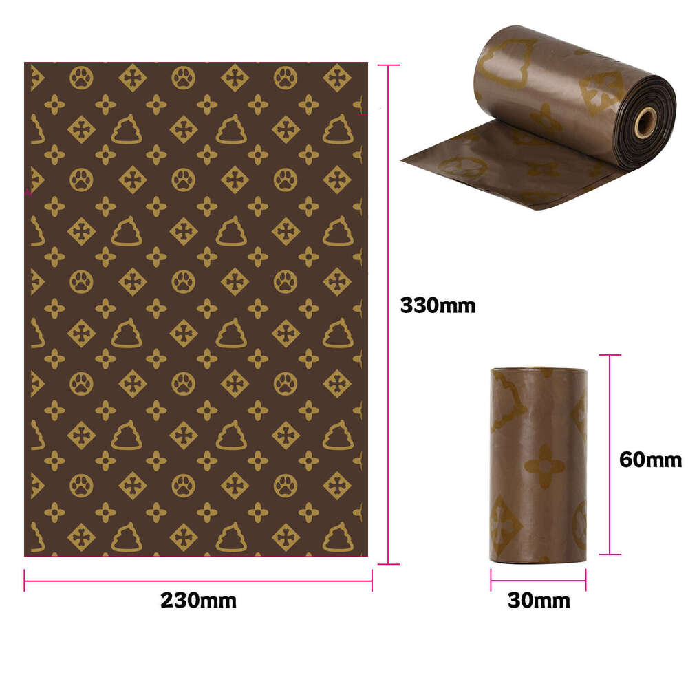 DHpet Disposable Pet Poop Bag With Reminder Stickers, Scented Thickened Poop Bag, Portable Pet Garbage Bag