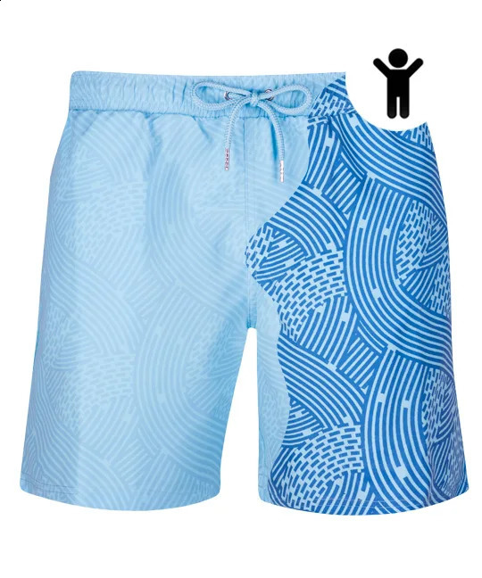 gradient blended mens color changing swim trunks casual shorts large beach and when exposed to water 250321