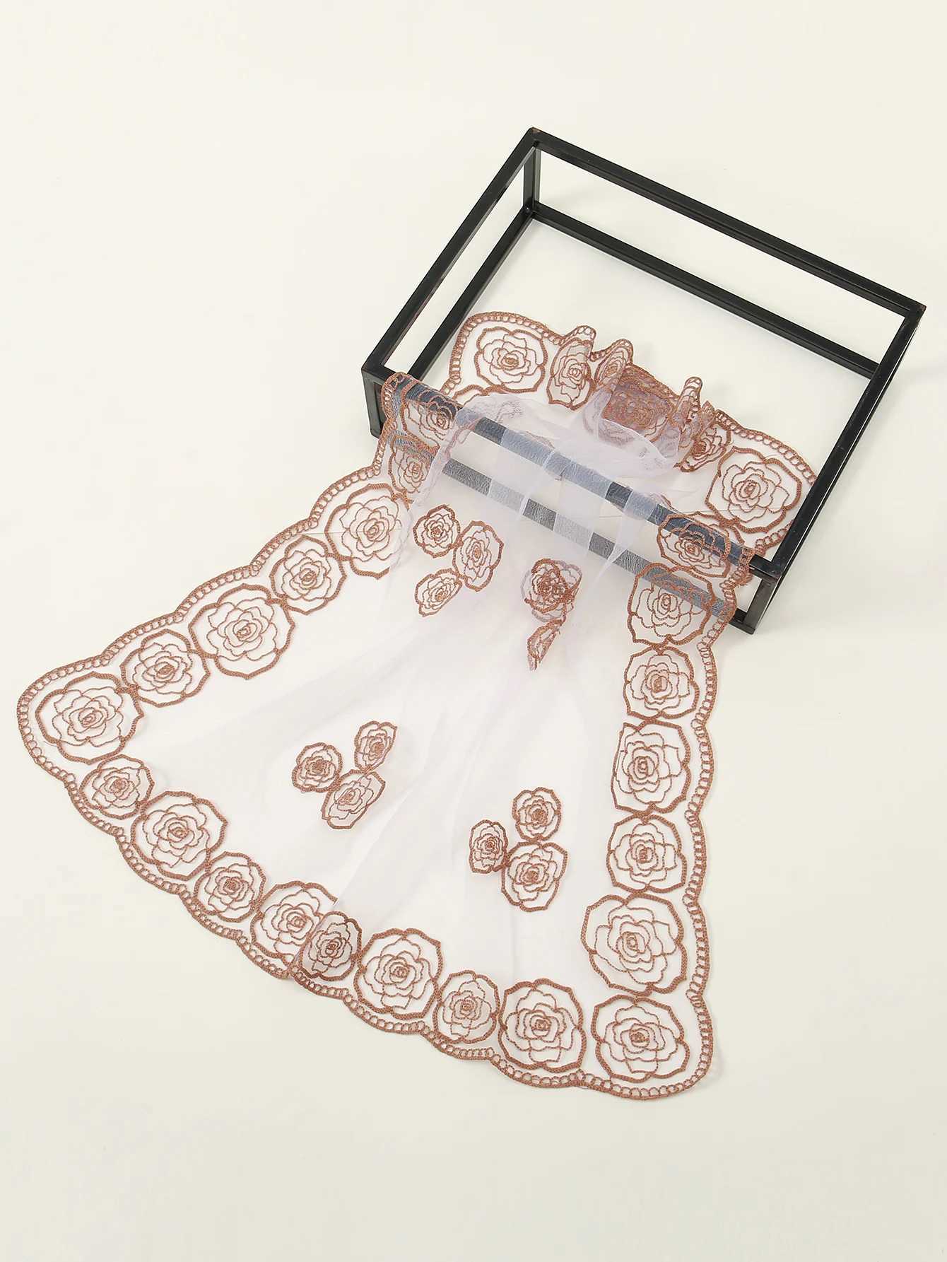 80 * 80cm lace square headscarf style rock embroidery flower belt mesh breathable headscarf through scalp Muslim veil X250324