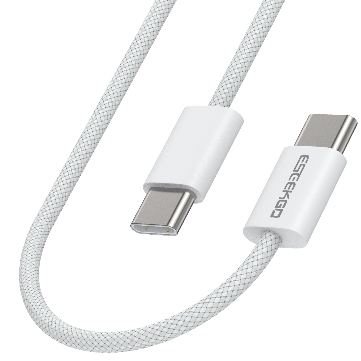 USA STOCK ESEEKGO G-111C Nylon C to C Cable Braided 60W 4FT Type-C to Type-C Data Cable G-111C With Retail Package ship in 2 days