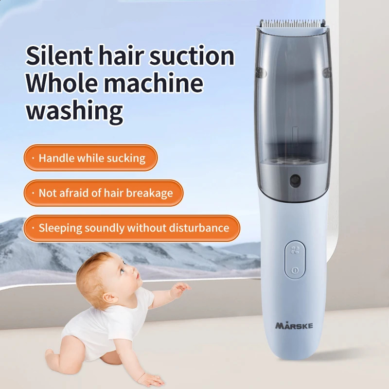 Automatic Gather Hair Trimmer for Baby Waterproof Kids Hair Clipper Children Sleep Hair Cutting Machine Shaver 250303