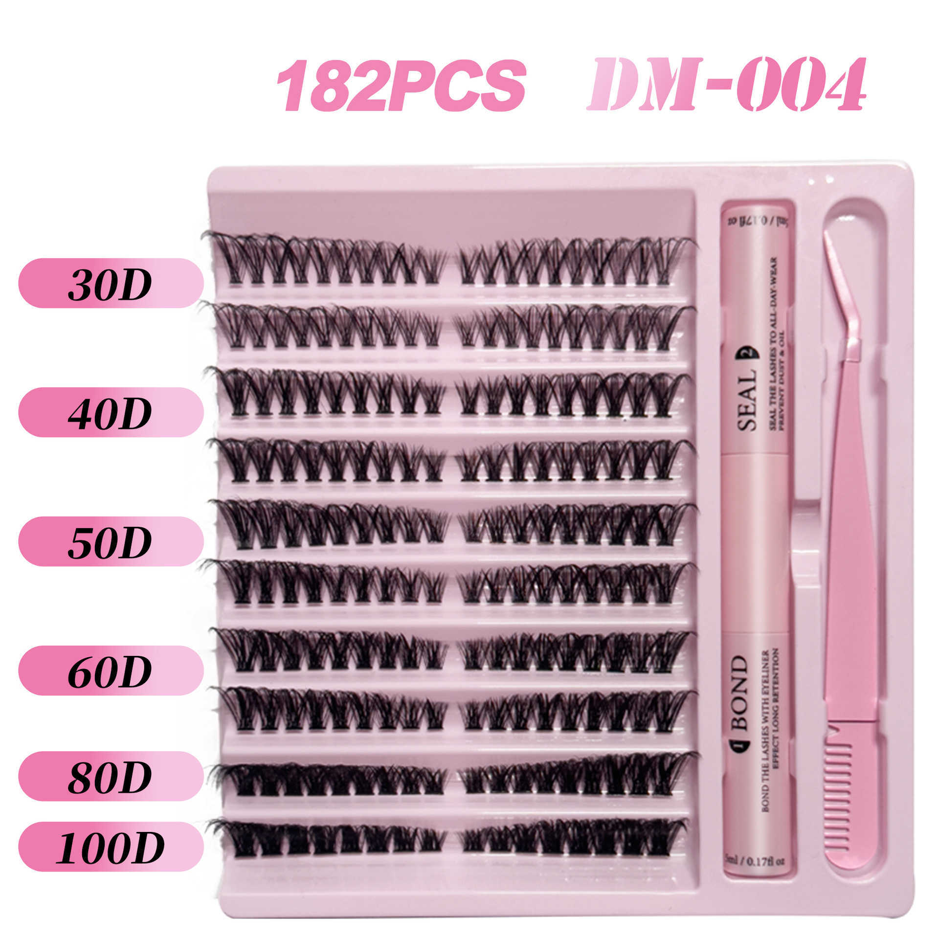 False eyelashes extended by 30D-100D single cluster segmented hair simulation thick and curled eyelashes W250324