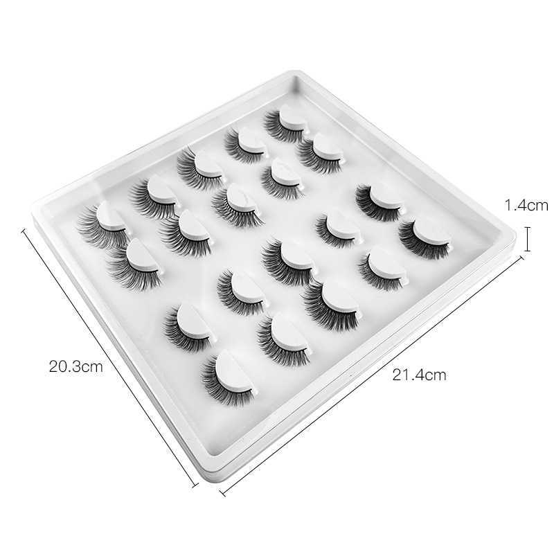 10 pairs of mixed synthetic false eyelashes naturally thick eyelashes multi-layered three-dimensional curling and curling W250324
