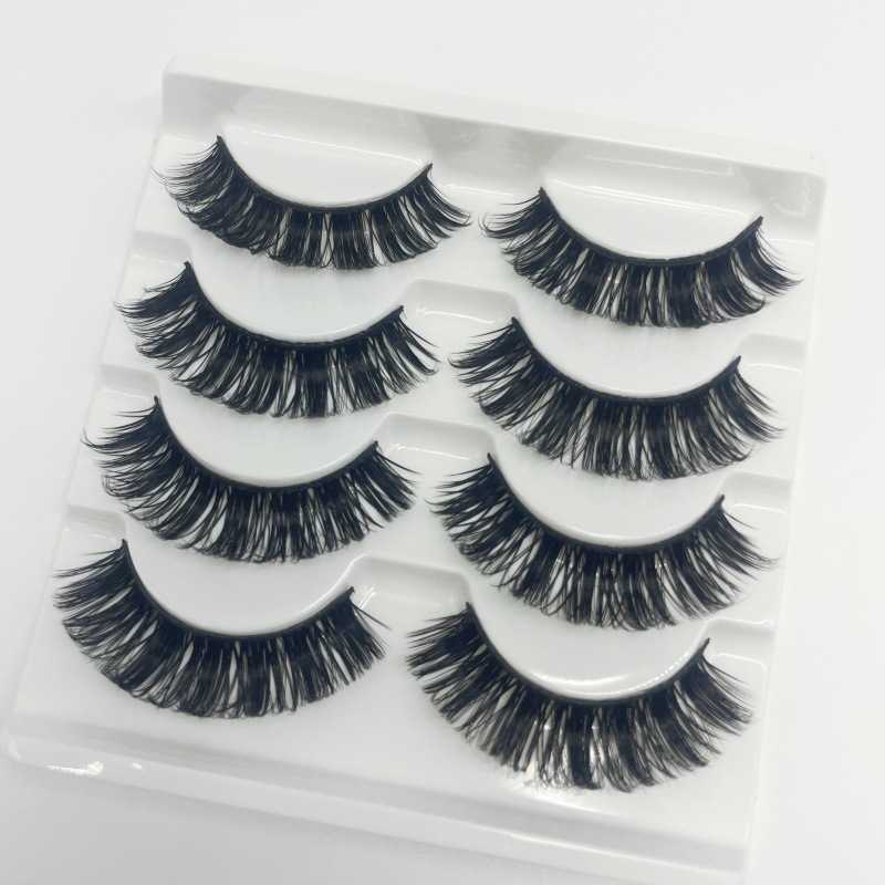 Xiyins new product with curled up eyelashes and thick temu faux mink fur false eyelashes W250324