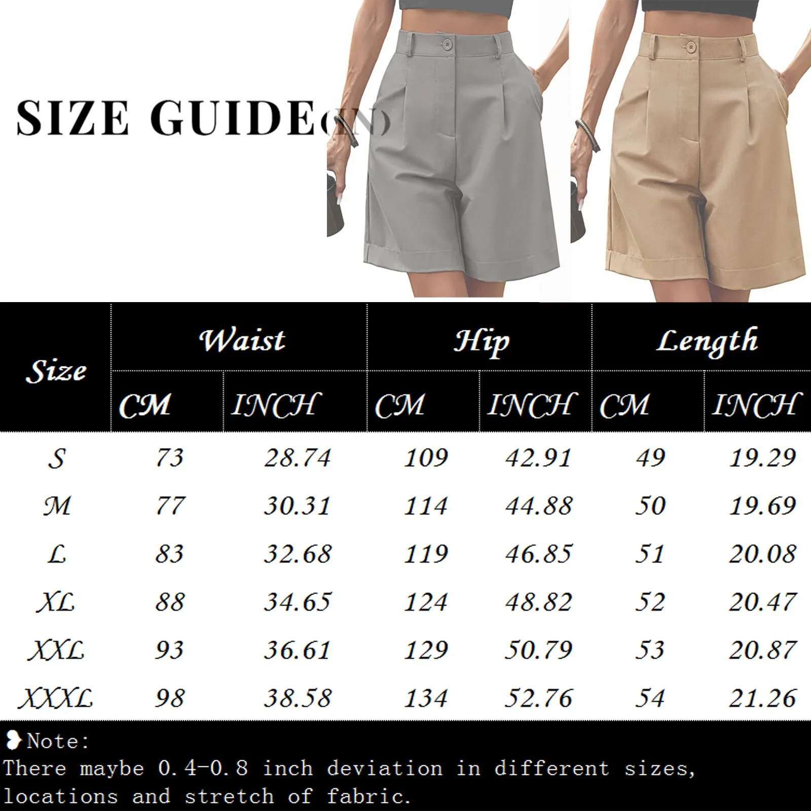 Women's With High Waisted Haruku Casual Loose Buttons Bermuda Shorts For Women Summer Pants 2024 New