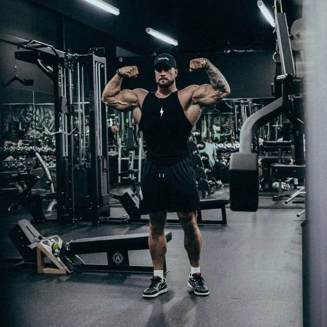 Gym vest summer exercise mens clothing fast drying breathable fitness sleeveless sportswear fitness vest mens top X250324