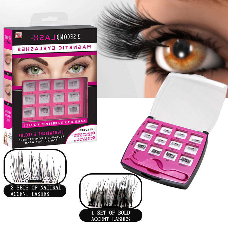 Magnetic suction false eyelashes segmented false eyelashes Qingdao flat false eyelashes magnetic suction eyelashes W250324