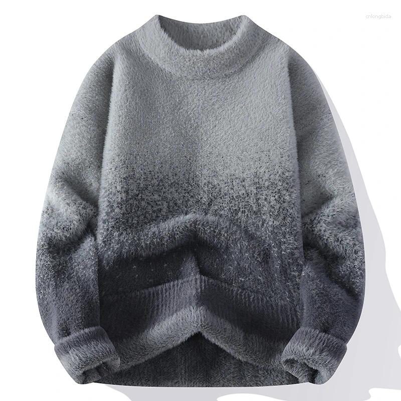 Men's Sweaters 2025 Fall Winter High End Mink Cashmere Sweater Men Turtleneck Pullovers Fashion Mens Christmas Jumper Soft Warm Pull Homme