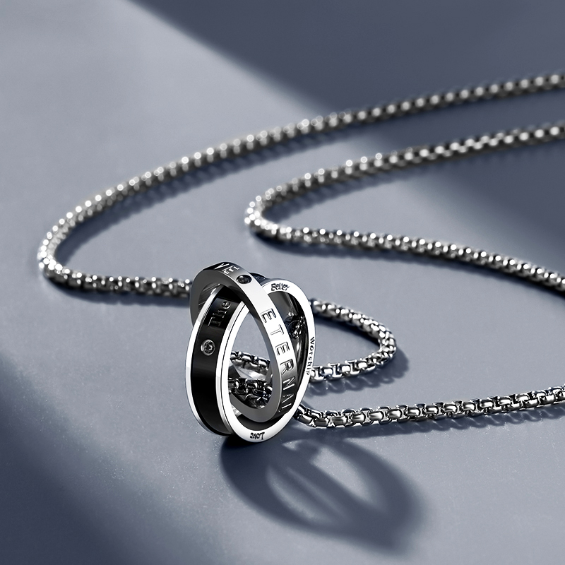 New Versatile Premium Feeling Niche Titanium Steel Pendant Men's Necklace