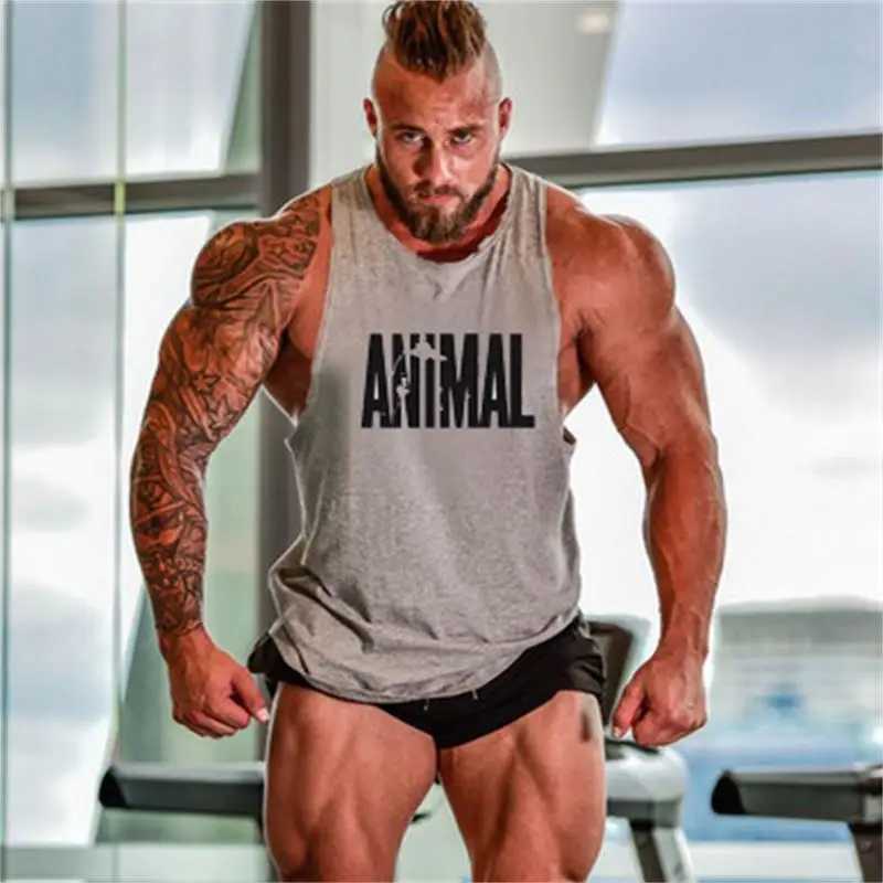 Brand gym mens back vest muscle vest fashion sleeveless striped clothing bodybuilding single body fitness sweatshirt X250324