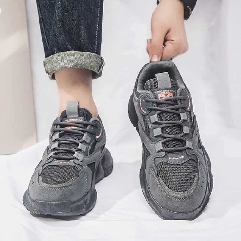 Spring Mens New Breathable Mesh Shoes Mens Fashion Casual Sports Shoes Running Dad Fashion ShoesXJ250324