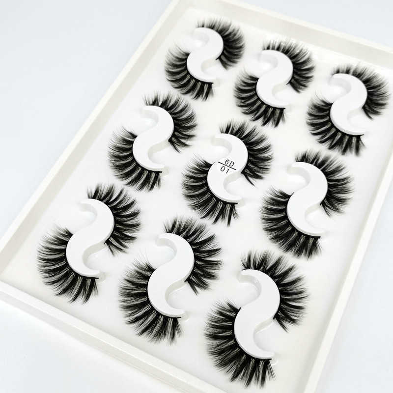 6D 3D False Eyelash Handmade Natural Thickening 9-Pair Set Eyelash W250324