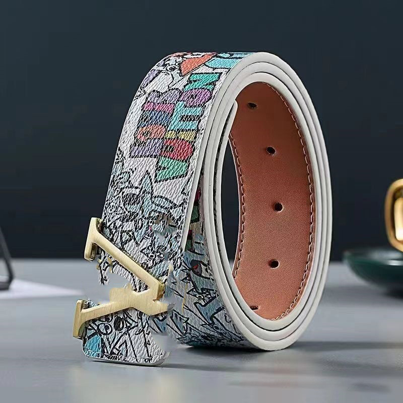 Designer belt Letter Belt retro Clover Business leather smooth buckle Vintage waistband Classic belt Fashion Genuine Leather High Quality
