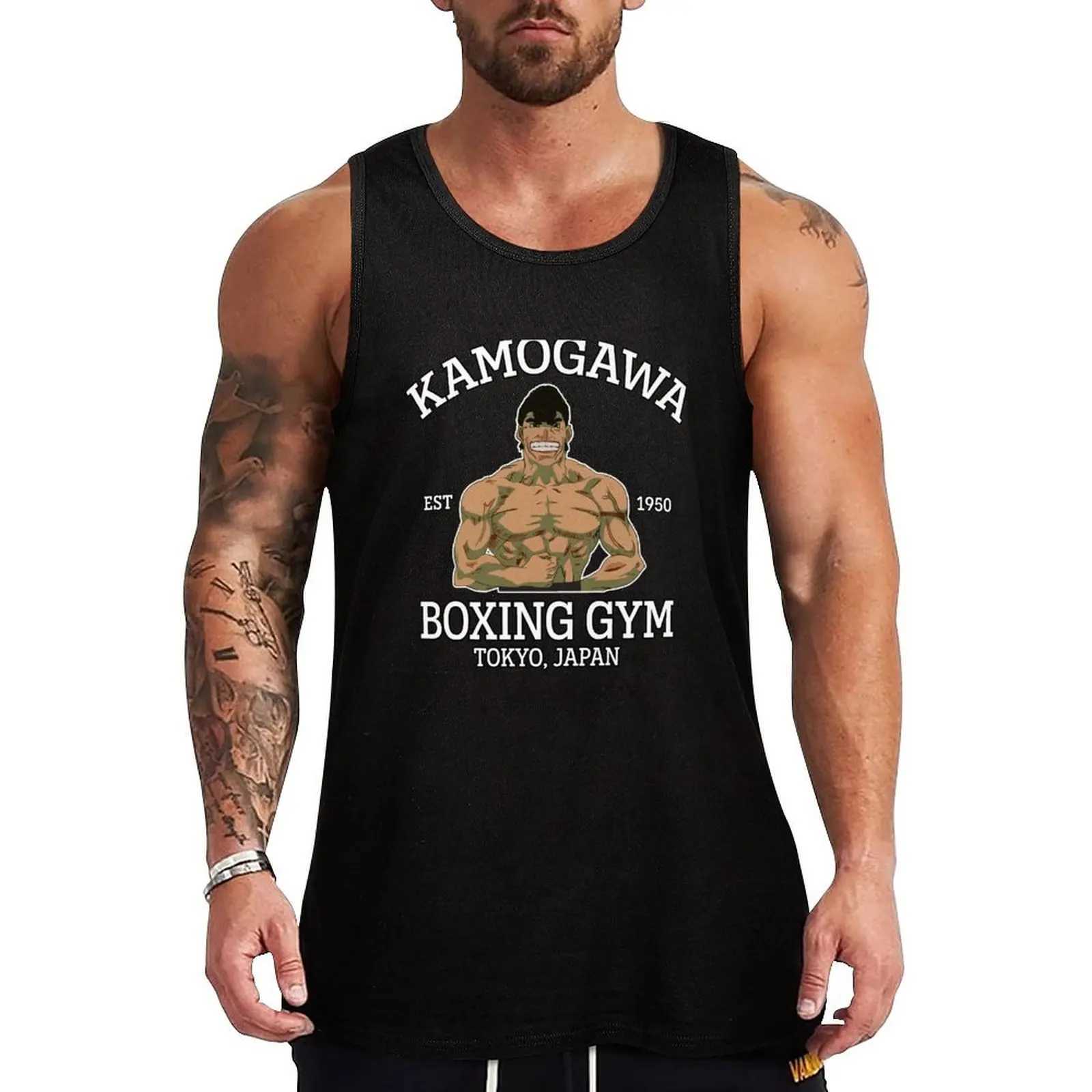 Kamogawa Boxing Gym Takamura Tank Mens Clothing Sleepless Shirt Mens Gym Mens T-shirt Anime X250324