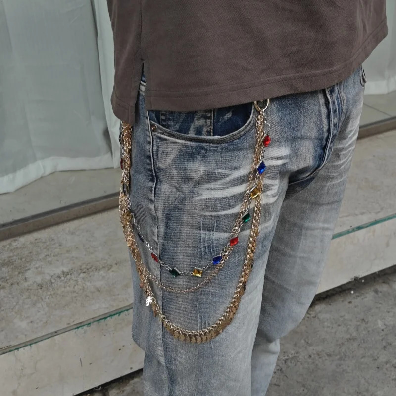 Tassel Pants Chain Neo Gothic Fashionable Men And Women Waist Pendant Jeans Motorcycle Chain Accessories Hip Hop Jewelry 250324