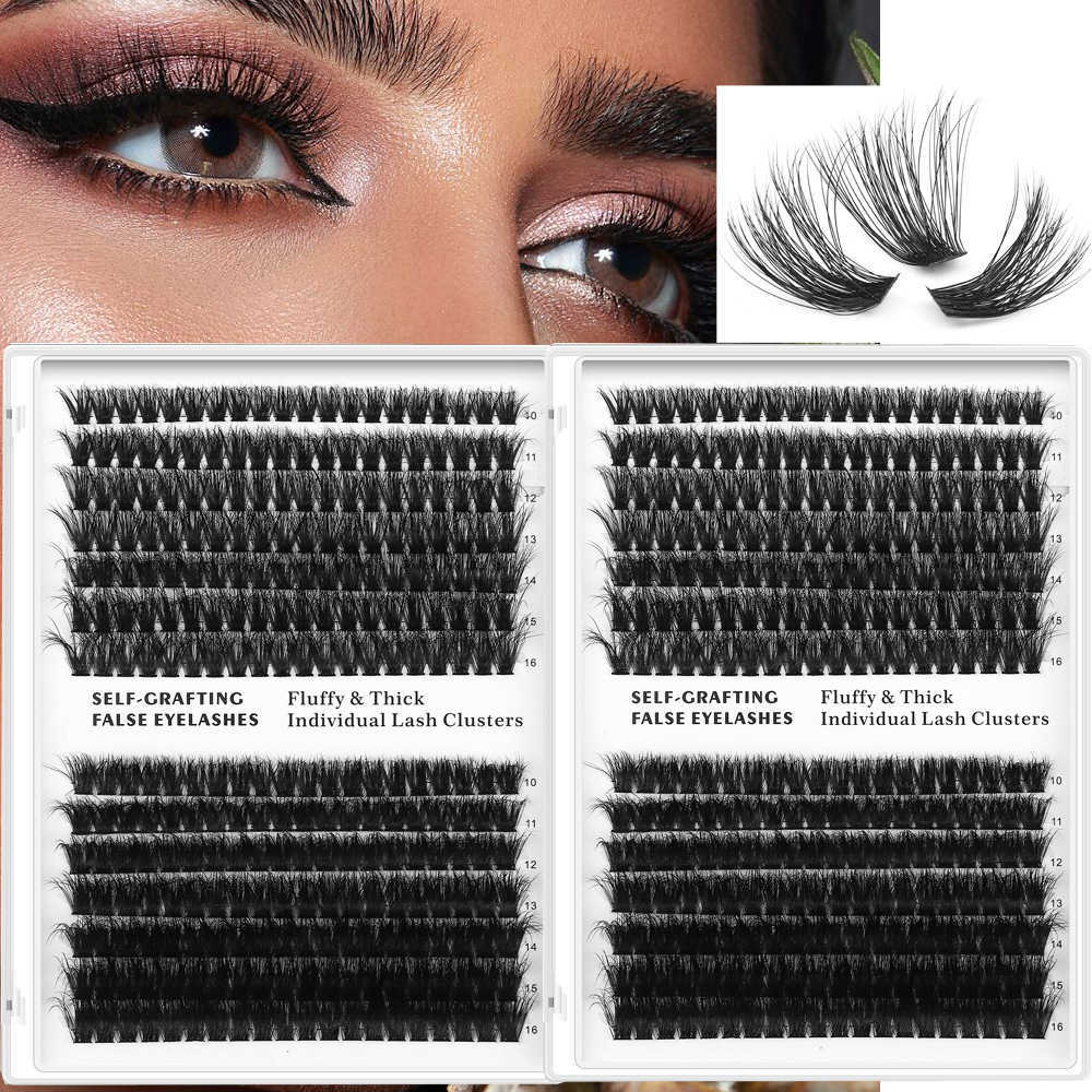 Messy Hot Melt Hair 3D Single Cluster Eyelash 80D Implanted False Eyelash Natural Thickening DIY Self Adhesive W250324