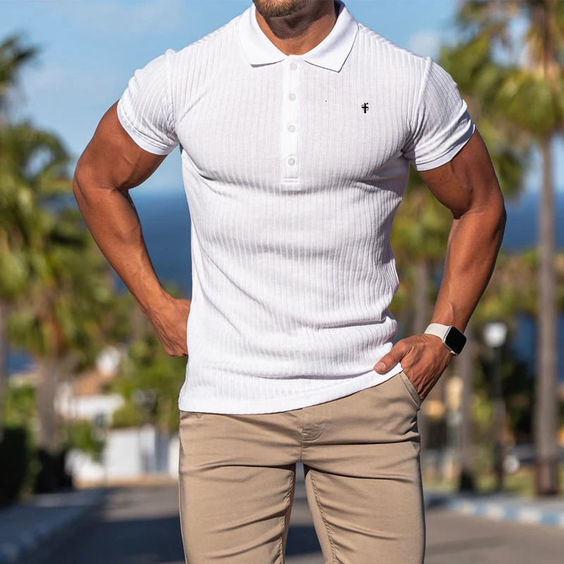 Father Sons Mens Polo Shirt Summer Sports Fitness Collar Short Sleeve Quick Drying Breathable Elastic Tshirt 250312