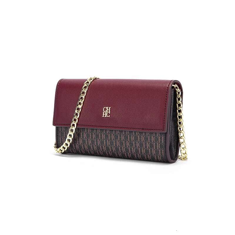 CH Fashion Letter Print Design Versatile Senior Sense Small Square Daily Commuting Crossbody Bag Ladies Temperament Shoulder