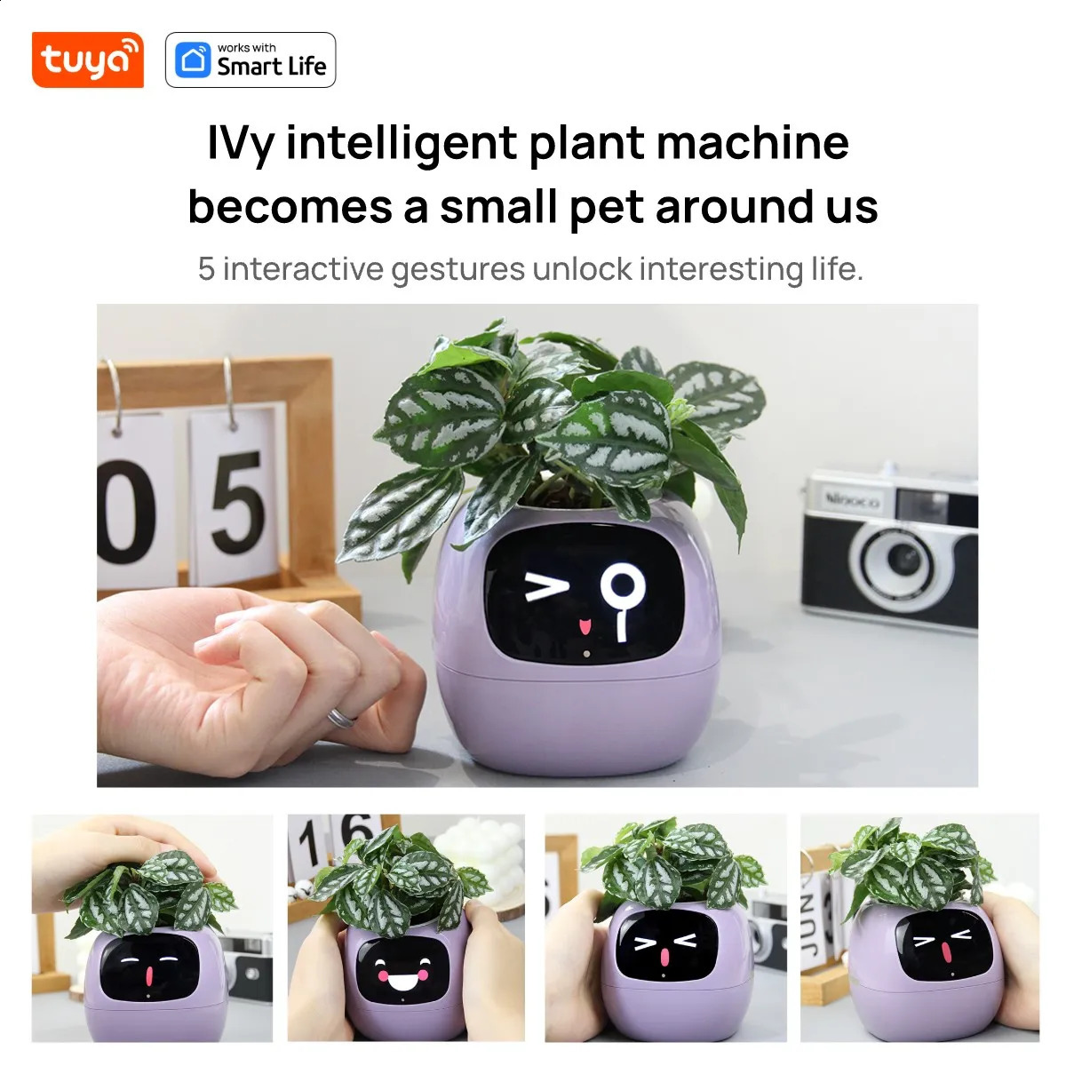 Tuya Ivy Smart PlanterEndless Fun Over 49 Rich Expressions7 smart sensorsAI Chips Make Raising Plants Easy and Fun 250411