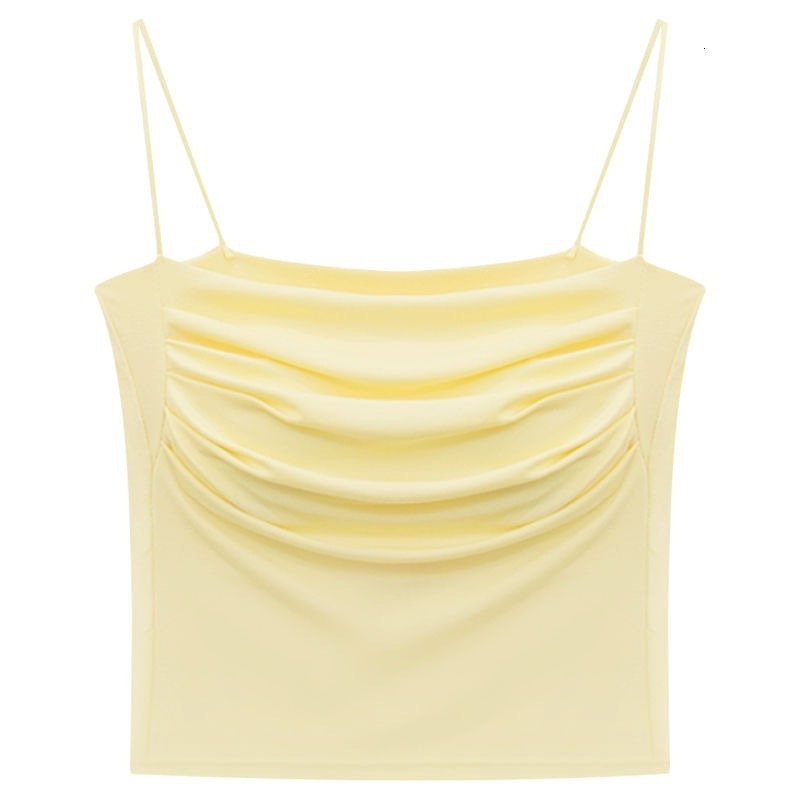 Pure Desire, Sweet And Spicy Pleated Cup Camisole With Cushion Vest Slimming Spicy Girl Beautiful Back Lingerie Inner Layer Strapless Wrapped Around