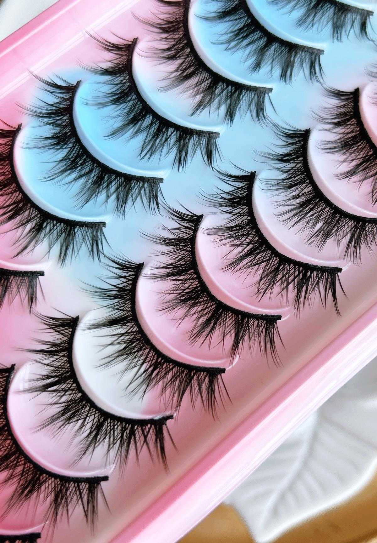 YK611 Big Devil Thick False Eyelash Hard Meme Cross Barbie Big Eyes Sharp Tail Exaggerated Eyelash Curling W250324