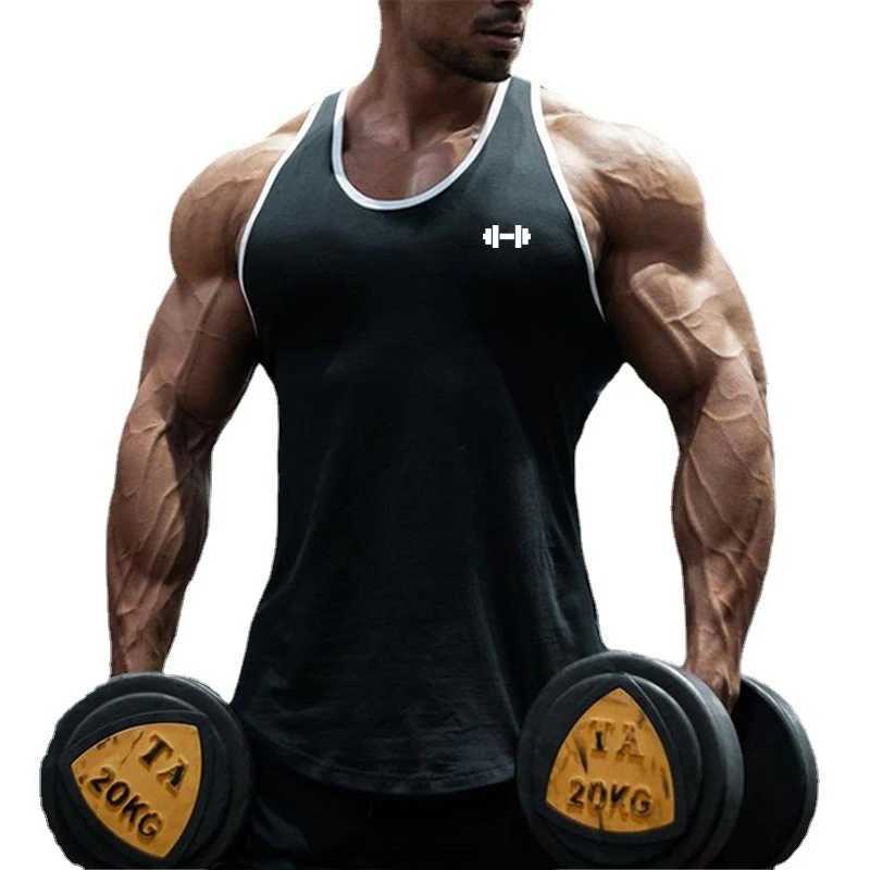 Muscle mens gym clothing fitness vest summer fashion sleeveless shirt cotton fitness sportswear ultra-thin muscle vest X250324