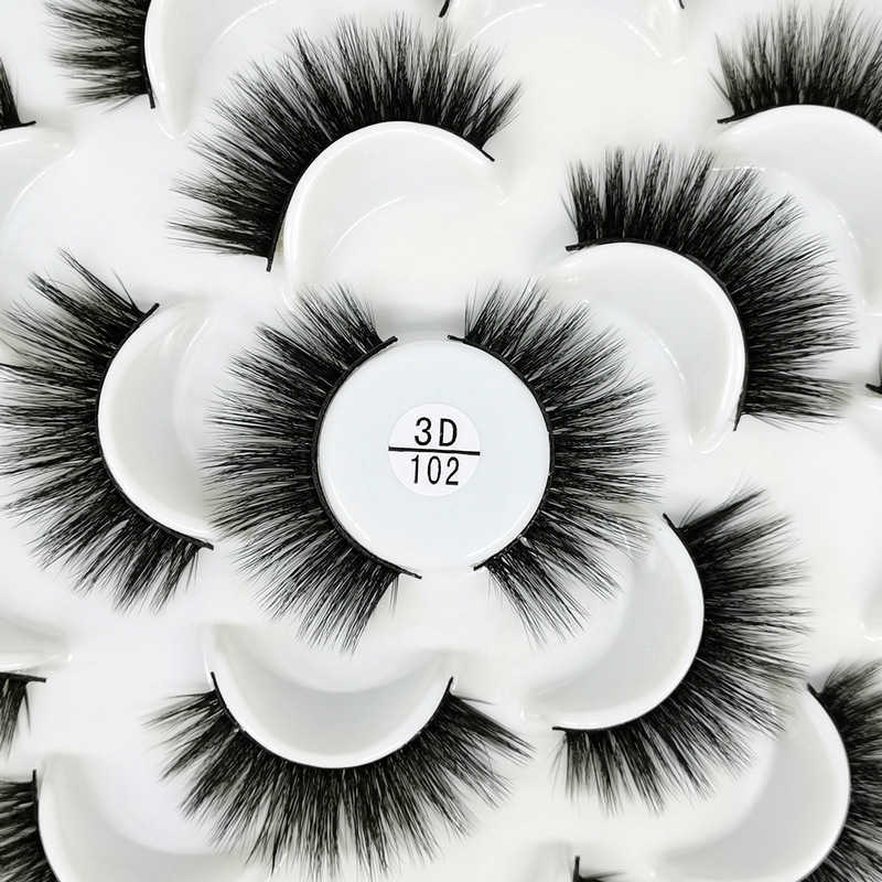 10 pairs of lotus plate false eyelashes 3D natural thick eyelashes W250324