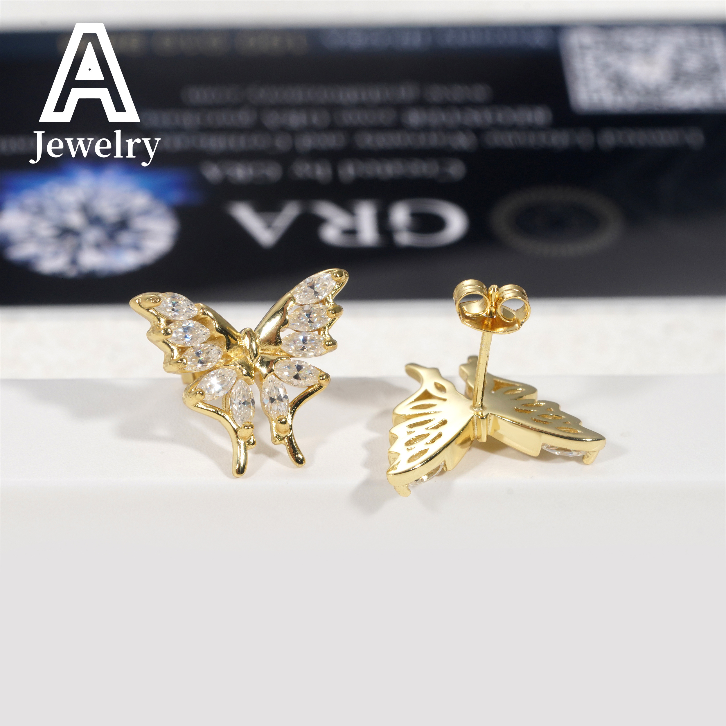 Fashion Jewelry Earrings 925 Silver Moissanite Diamond Ear Studs For Men Women