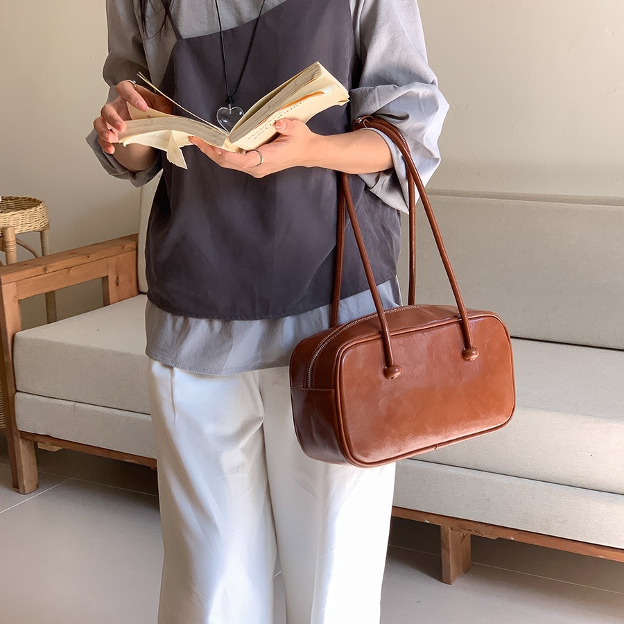 Simple Small Square Bag Portable 2024 Korean Version Of The New Shoulder Bag Large Capacity Female Simple Small Wind Armpit Bag for Women