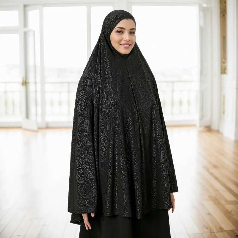 Wenpaisley headscarf long shawl solid color Abaya Fl cover Muslim black turbo belt corset printed foard dress X250324