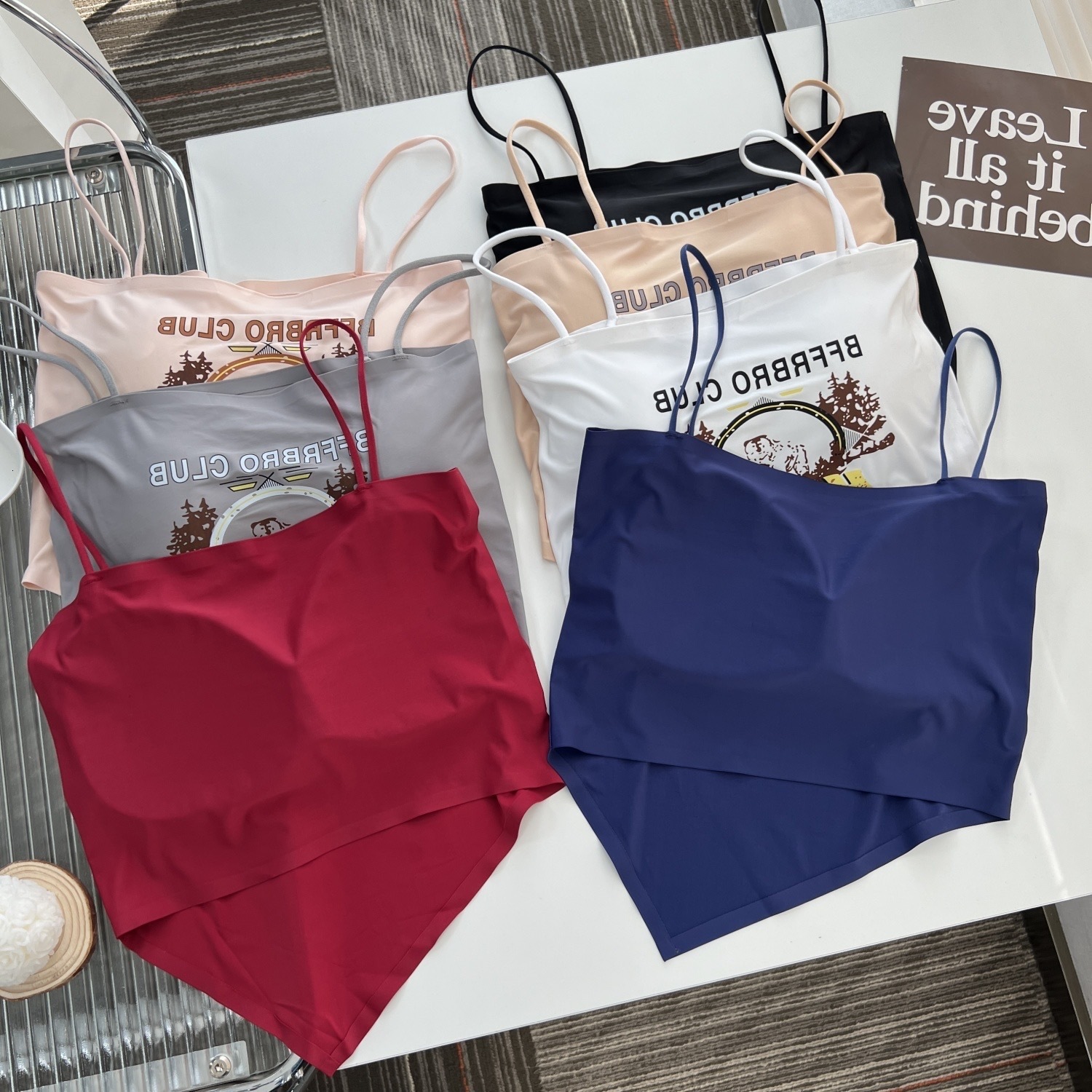 Sexy Camisole Vest For Women Autumn New Style Slim Fit Niche Irregular Print Inverted Triangle Camisole Beautiful Back